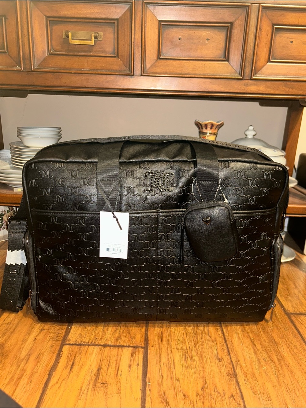 Juicy Couture All About That Bling Weekender Duffle Bag Travel Bag NEW